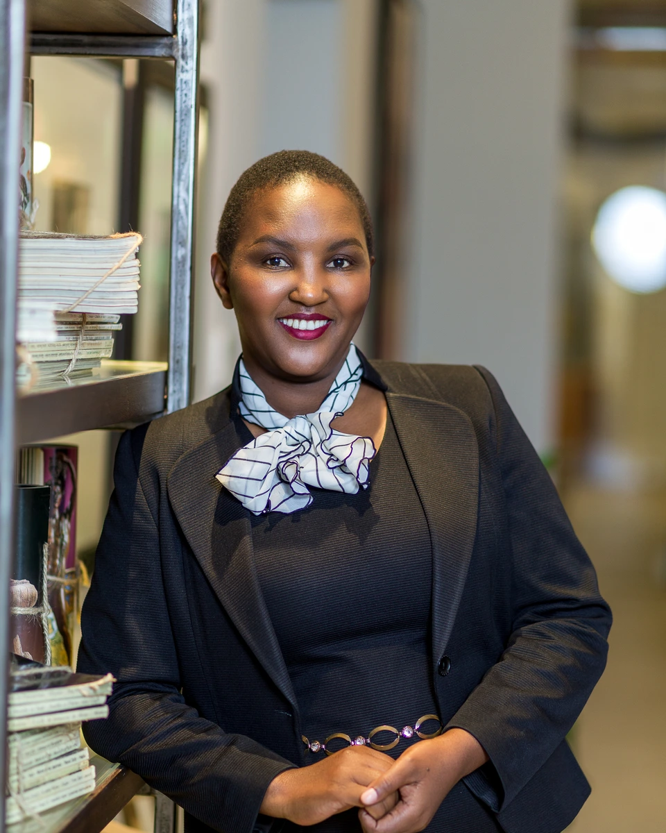 Professional portrait of a woman in business attire