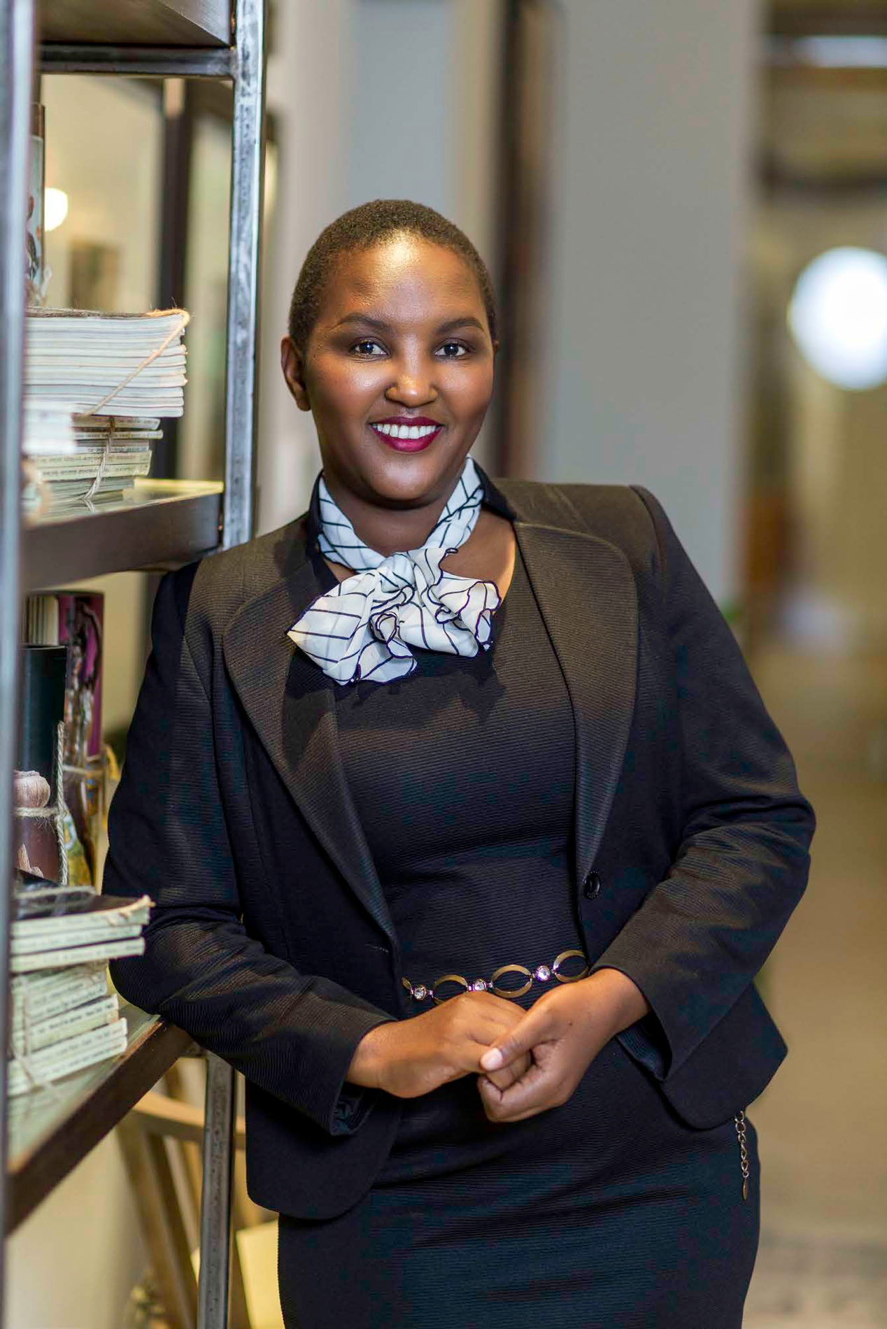 Professional portrait of a woman in business attire